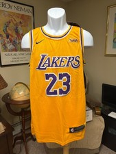 Nike NBA LA Lakers LEBRON JAMES 23 Swingman Basketball Jersey Adult Sz. L 50 New