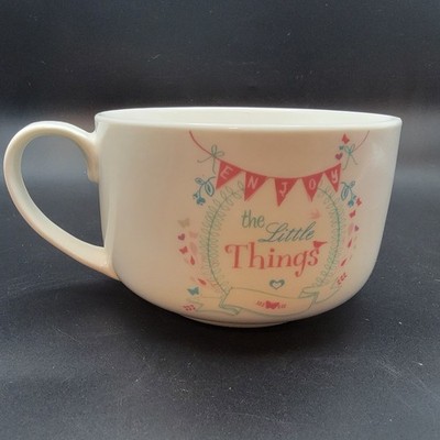 Make Me Take Me Large Coffee Mug Soup Bowl ''Enjoy the Little Things'' 16oz.