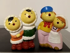 2 Vtg. Its A Small World 1964 Worlds Fair Gift Made In Japan Figurines