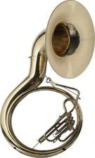 STAGG BBb Sousaphone, 3 pistons, ABS case on wheels