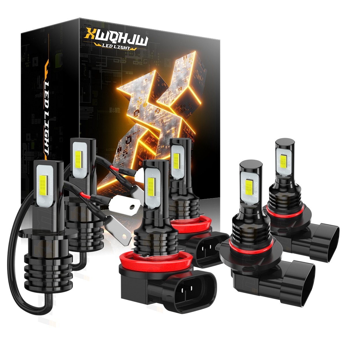 For Lexus GX470 Base Sport Utility 4-Door 4.7L 2004-2009 LED Headlight Fog Bulbs