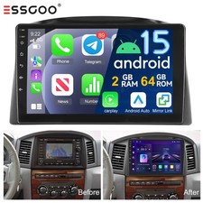 10" per Jeep Grand Cherokee 2005-2007 64GB Carplay Android 15 Autoradio GPS Navi