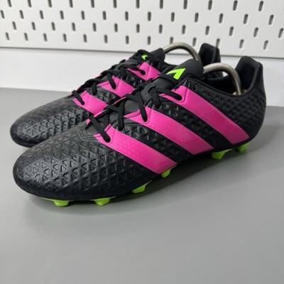 Adidas Soccer Cleats Men's Size 11.5 Black Ace 16.4 FxG AF4978 Shoes Black Pink