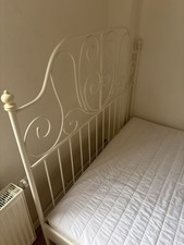 IKEA Leirvik Bettgestell 140x200 cm – Weiß – mit Lattenrost