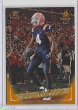 2025 Panini Luminance Zakhari Franklin RC #168 Gold /299 Las Vegas Raiders