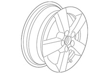 Genuine Volkswagen Wheel Alloy 1t0-601-025-m-8z8