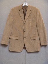 Chaps Men  s Size 42R Tan/Beige Corduroy Sportcoat Blazer Elbow Patch Classic Fit