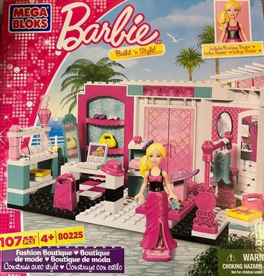 Mega Bloks 80225 Barbie Build 'n Style - Modeboutique - 107-teiliges Set
