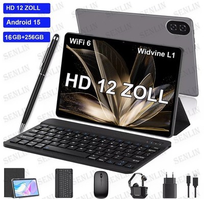 2025 New Tablet Android15 16GB RAM+256GB 8000mAh 12 Zoll 13MP+5MP 5G WlFl Google