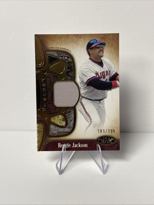 REGGIE JACKSON 2026 Topps Tier One Legends Relic /199 Game Used Jersey Angels