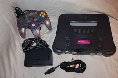 Nintendo 64 N64 Console TESTED WORKING w/ AC Adapter AV wire and Controller