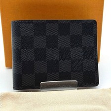 New Louis Vuitton Damier Graphite Portefeuille Slender Wallet Black