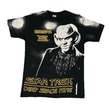 Camisa grande con estampado de espacio profundo Quark Ferengi Star Trek de los años 90 para hombre