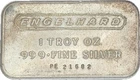 Engelhard 1 Troy Ounce .999 Fine Silver Bar with Serial #