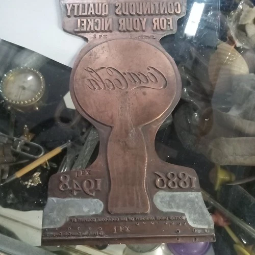 1940's, Coca-Cola, Newspaper Advertising Printing Block  (Scarce / Vintage)