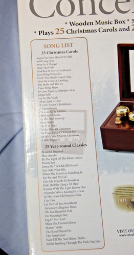 Mr. Christmas 2006 Gold Label CONCERTINA Wooden MUSIC BOX - 50 Songs - NICE! - Picture 13 of 13