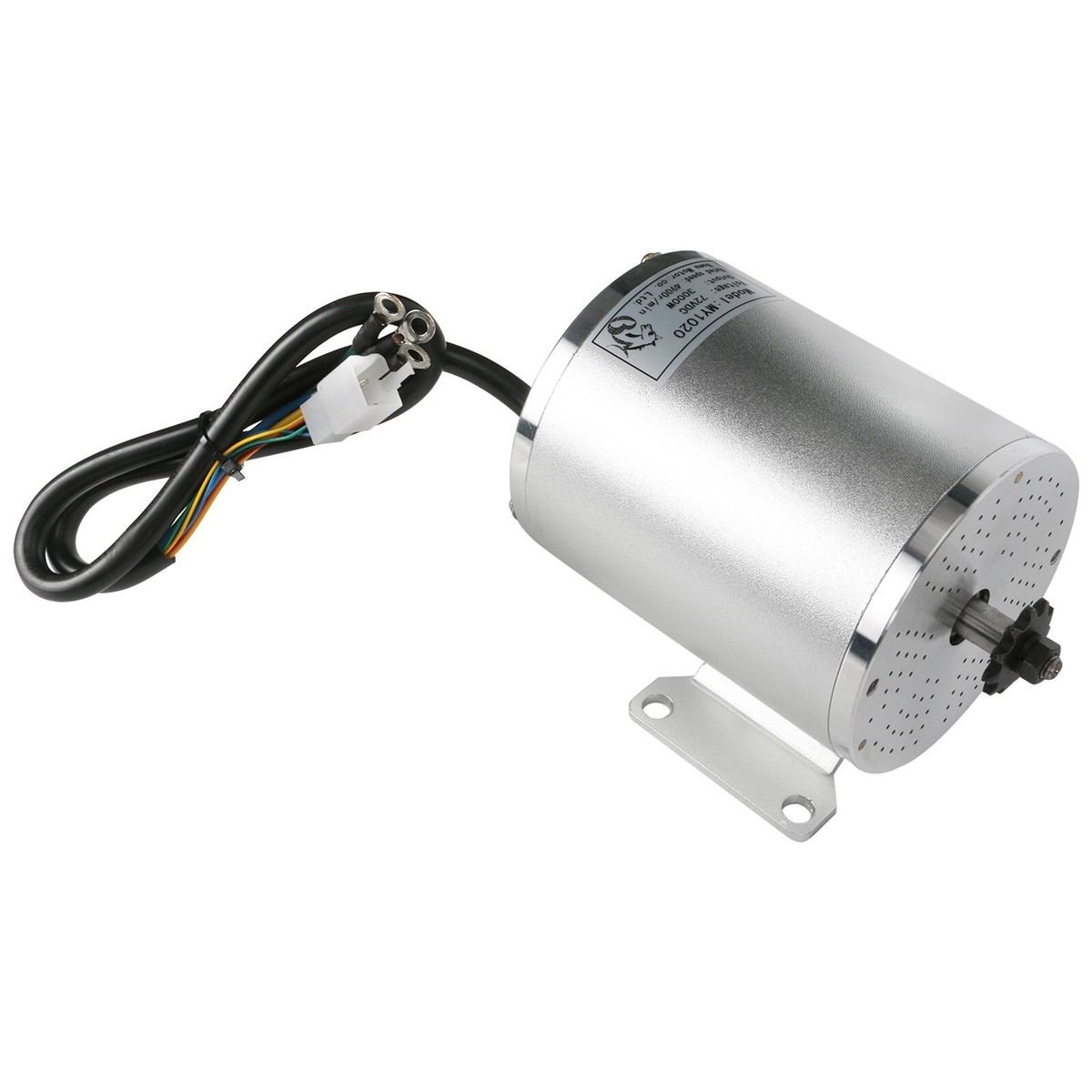 MY1020 moteur sans brosse de vélo électrique 3000W 72V moteur pour