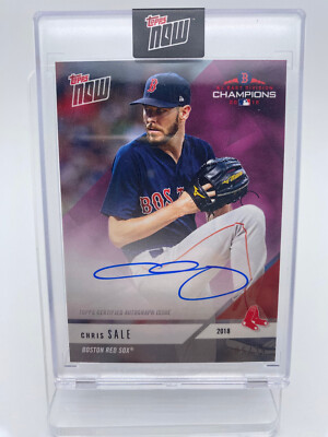 2018 Topps Now Postseason #PS-13C Chris Sale Autograph AUTO 05/25 - Red Sox