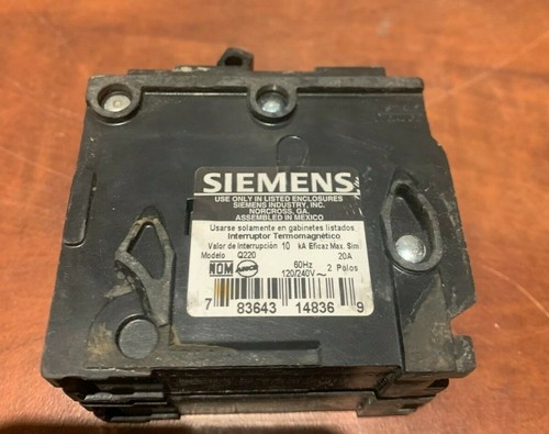(2 Pack) 20 Amp Siemens Q220 Circuit Breaker | 2 Pole 120/240V 60Hz - Picture 7 of 7