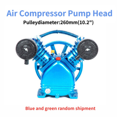 Air Compressor Pump Head 2 Stage V Style Dual-Cylinder Industrial Belt Type New