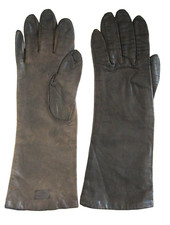 VTG Ladies Kidskin Gloves Brown Lined