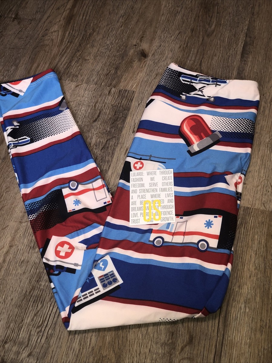 Lularoe OS Legging Ambulance ER Nurse Doctor Emergency Services