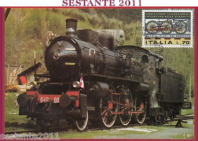 ITALIEN MAXIMUM MAXI CARD EISENBAHN AOSTATAL F. S. 640 - 003 1-3-0 1986 B535