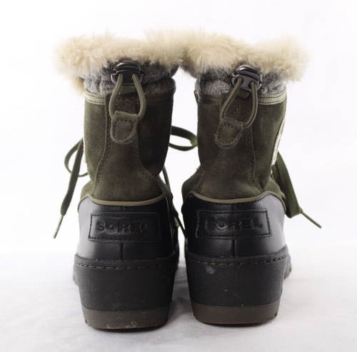 Sorel Women's Tivoli III Green Suede Hiker Snow Boots Waterproof Sz US 5.5 - Picture 3 of 10
