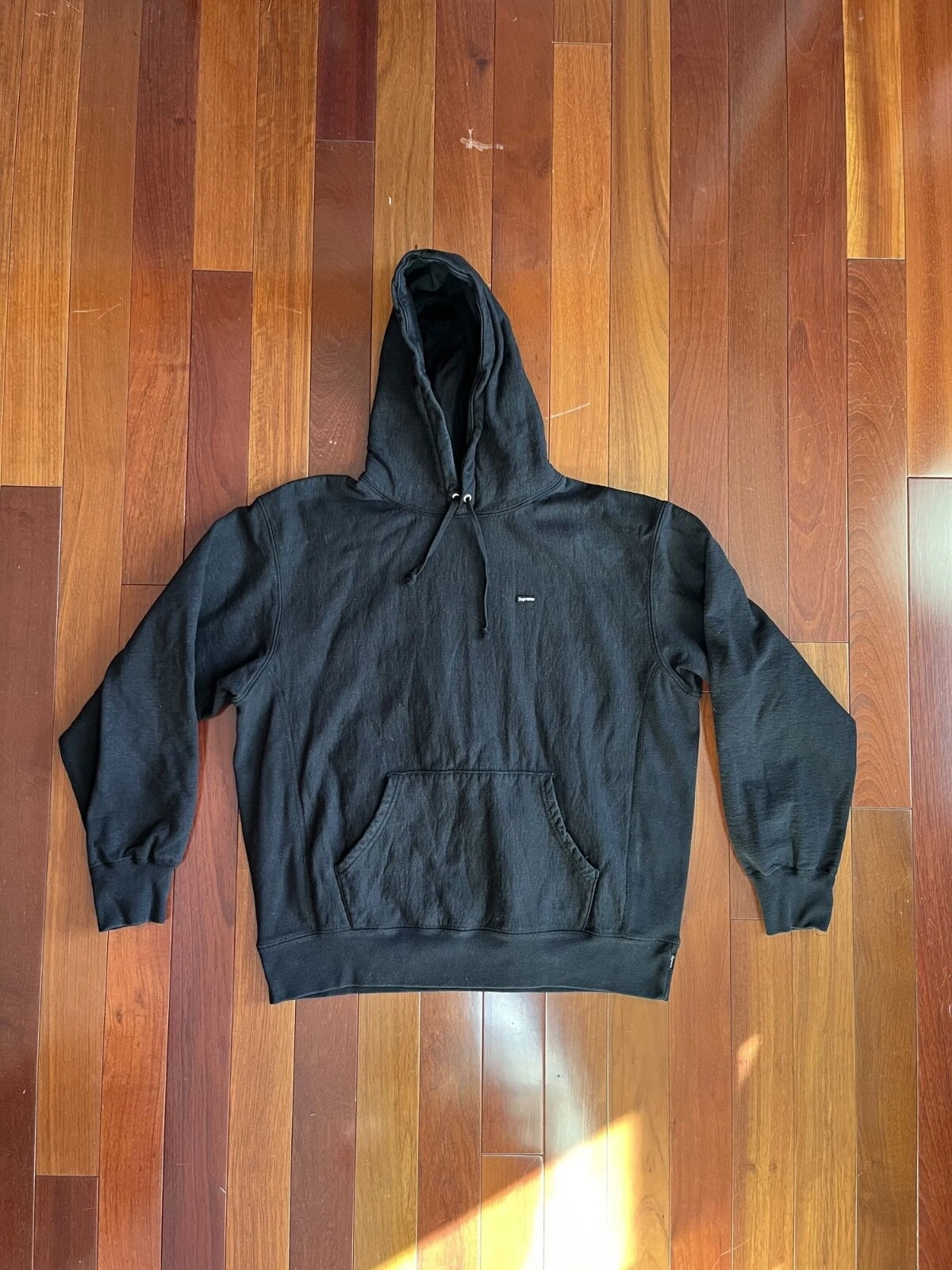 Sweat à capuche Supreme grand noir petite boîte logo pull lourd bogo FW2021