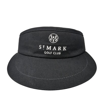 St. Mark Golf Club Slideback Sun Visor Hat Black One Size Adjustable