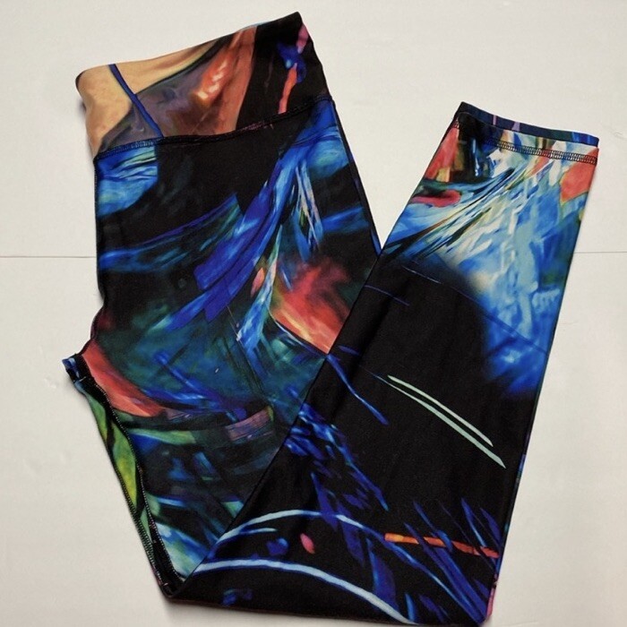 Fabletics Paint Splatter Multicolor Ankle length … - image 2