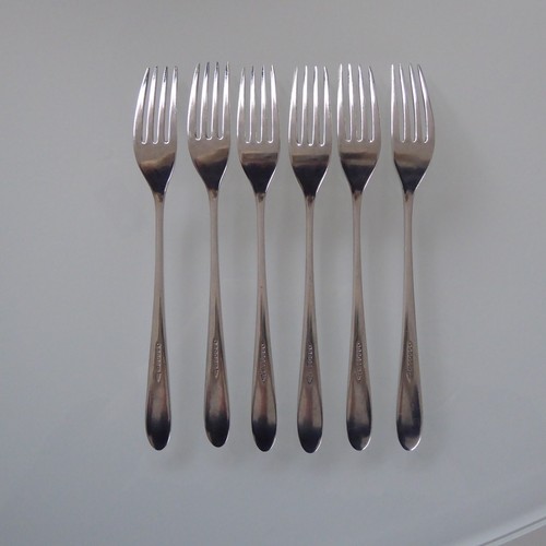 WALKER & HALL Cutlery - PRIDE Pattern - 6 X DINNER/FISH Forks - 8" - VGC - Picture 2 of 5