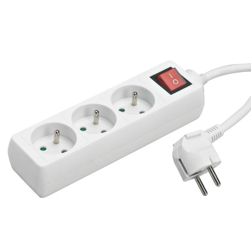 Multiprise avec 3 prises 230 V et interrupteur - Blanc - Velleman