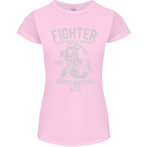 MMA Fighter MMA Mixed Martial Arts Gym Womens Petite Cut T-Shirt - Picture 29 of 67