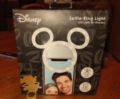 Selfie Ring Light Mickey Mouse Disney Rechargeable Adjustable Lighting for Phone