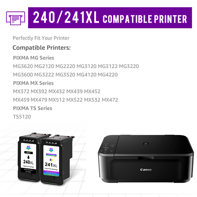 Canon Originale! OEM 240XL Nero 241XL Colore & Carta Combo - Foto 13