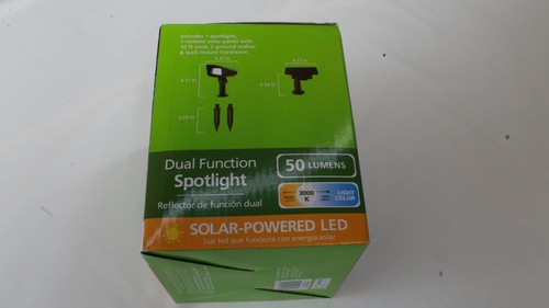 Solar Powered LED Dual Function Landscape Spotlight, 50 Lumens - Picture 2 of 8