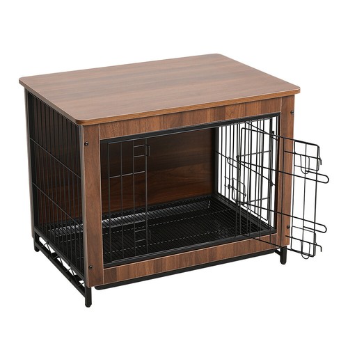 XL Wood Dog Crate Pet Rabbit Cage House Playpen Furniture Kennel End Side Table - Picture 23 of 30