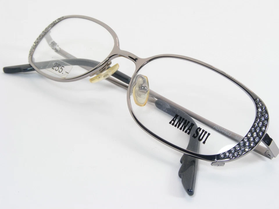 ANNA SUI AS04403 M Prata com Cristais ÓCULOS RAROS EXCLUSIVOS 50-17-135mm Itália - Imagem 4 de 4