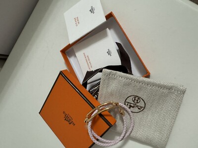【HERMES】エルメス Roulis ブレスレット MAUVE PALE NEW HERMÈS Mauve Pale W Rose Gold HW Roulis Double Tour