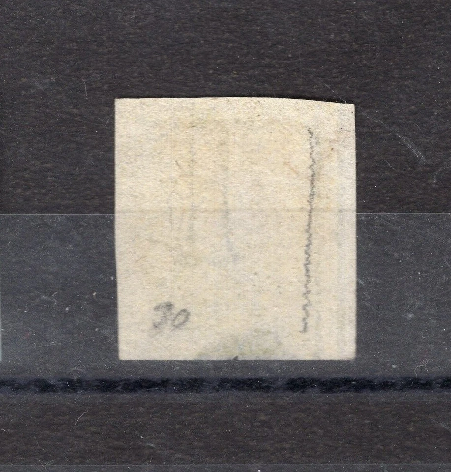 ЧИЛИ 1861 Последняя Лондонская Печать 1c Редкий ВАРИАНТ С ОШИБКОЙ «Полумесяц» мягкий тонкий - Изображение 2 из 2