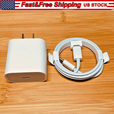 20W Charger Fast USB Cable & Wall Cube For iphone 8 Plus X 11 12 13 14 Pro Max