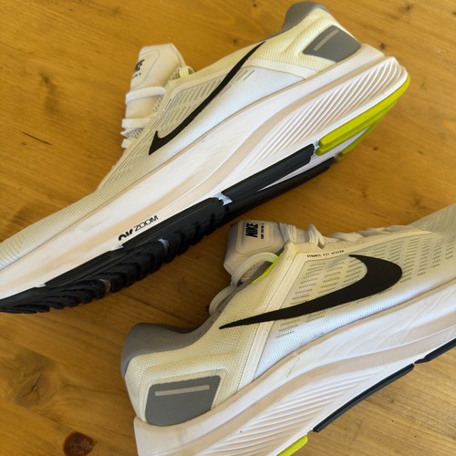 Nike Air Zoom Sneakers Structure 24 Bianco Puro Platino Tg 15 - Foto 8 di 9