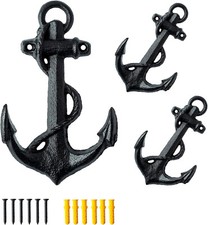 3 Pcs Cast Iron Anchor 6 1/3 Decorative Wall ...