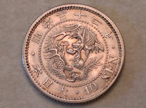 - Japan 1899 year 32 Meiji Era Ten (10) Silver Sen