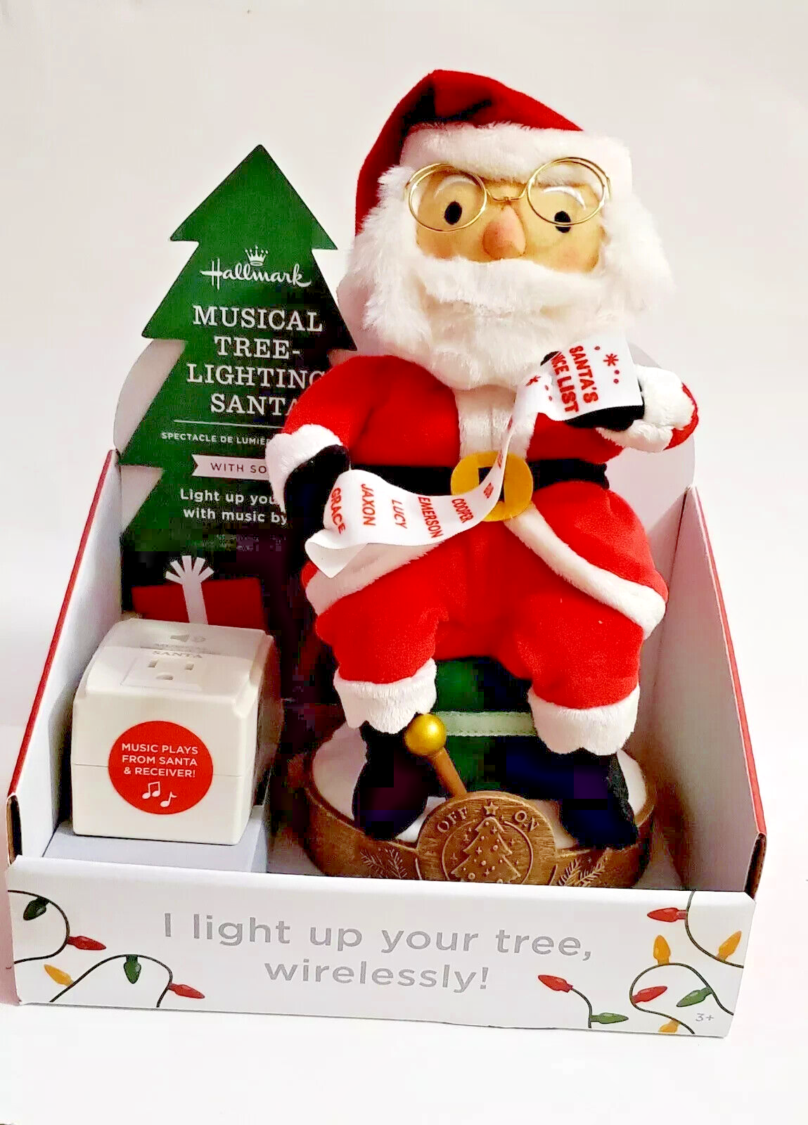 Hallmark 2023 Musical Tree Lighting Santa W/ Sound Wireless *BRAND NEW*