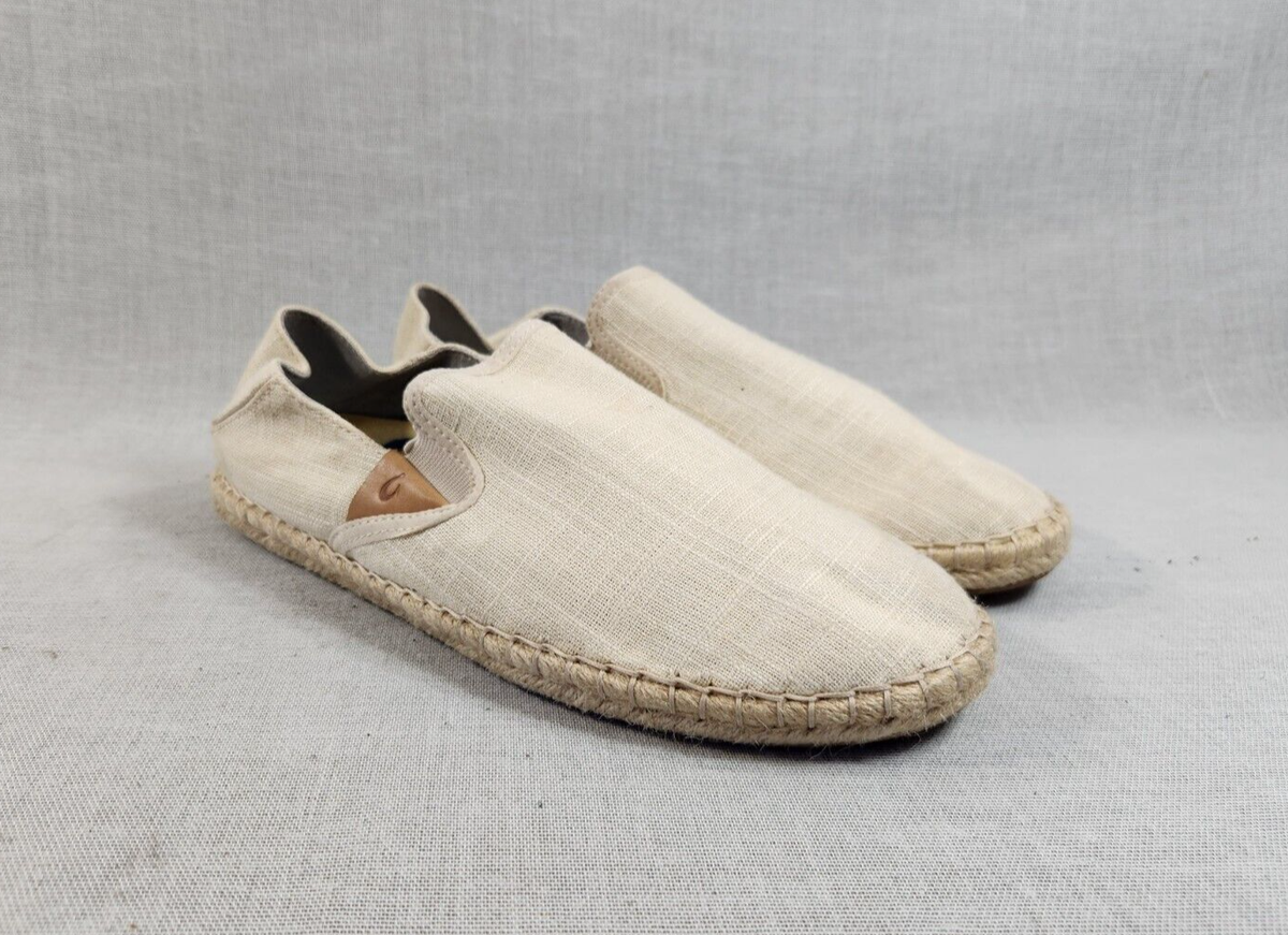 Olukai Kaula  Comfort Shoes Black Wo’s Size 7.5 Black Canvas Slip-On Espadrilles Olukai Kaula Pa main image 2