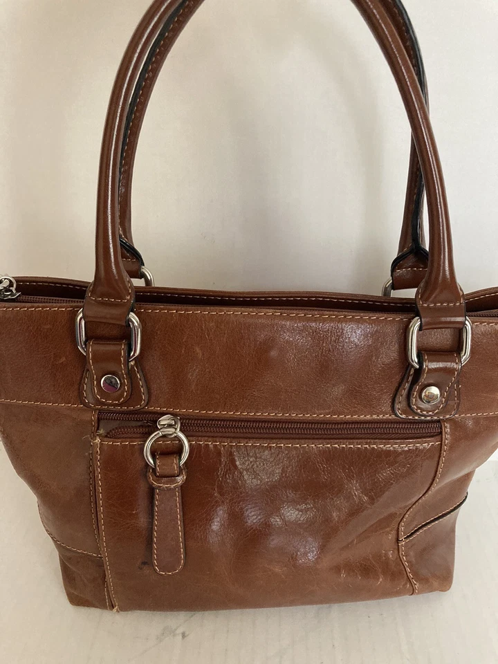 Giani Bernini Bolso de Mano Marrón Med Bolsillos Brazo Cartera Foto 2 de 4