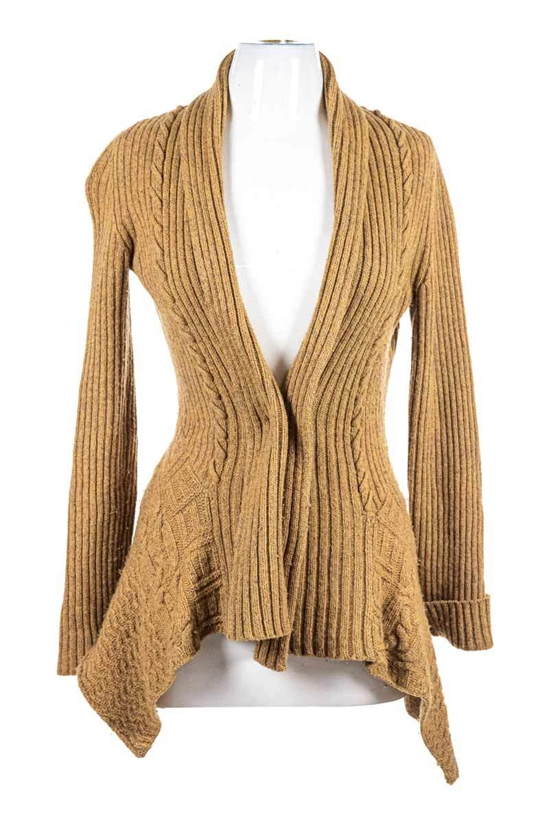 Anthropologie Women Sweaters Cardigans SM Yellow Wool