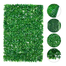 12 Pcs Green Fence Panel Grass Artificial Boxwood Hedge Wall Panels for Backyard